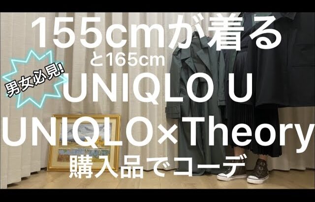 155cmと165cm【UNIQLO U ＆ Theoryコラボ】でマストバイ!コーデ 2021AW　ユニクロ　ユー　セオリー