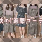 【量産型】秋の1週間コーデ🧸♡  LOOKBOOK ルックブック evelyn F i.n.t EATME titty&Co.