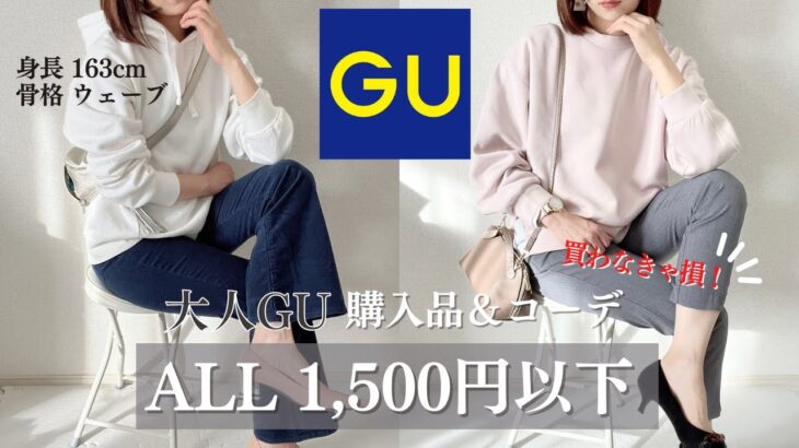 【GU購入品】買わなきゃ損！ALL1500円以下で購入したアイテムをご紹介‼︎／大人のシンプルコーデ