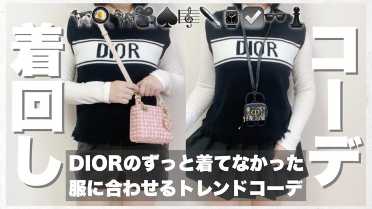 【ハイブランドコーデ】DIOR買ってから1度も着ていないニットベスト×プチプラトレンド着回しコーデ【ファッション】