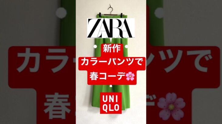 【ZARAとUNIQLO】新作カラーパンツを使った春コーデ🌸#shorts #メンズファッション