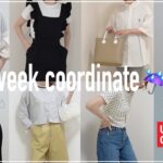 【雨の日コーデ】ユニクロ,SHEINなど、プチプラお洋服多め！雨の日の1週間コーデ☔️【Rainy code】