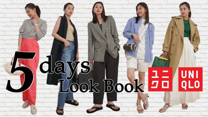 【LOOKBOOK】UNIQLO購入品と私服で夏の5日コーディネートを紹介します！着回し｜高見え｜プチプラ