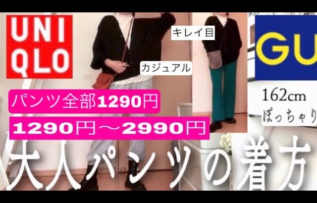 【UNIQLO.GU 購入品】キレイ目、カジュアルパンツ着こなし紹介。　#ユニクロ   #gu   #プチプラ