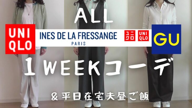 【UNIQLO　INES2023　春夏　UNIQLO　GUコーデ】INES購入品とUNIQLO、GUアイテムだけで週間コーデ　平日在宅ワーク夫昼飯問題　アラフィフVLOG