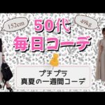 【50代】夏の一週間コーデ/SHEIN/GU/プチプラ手持ち服