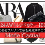 【ZARA】23AWトレンドカラー！秋を先取りモノトーンコーデ♪40～50代のかっこいい大人モード