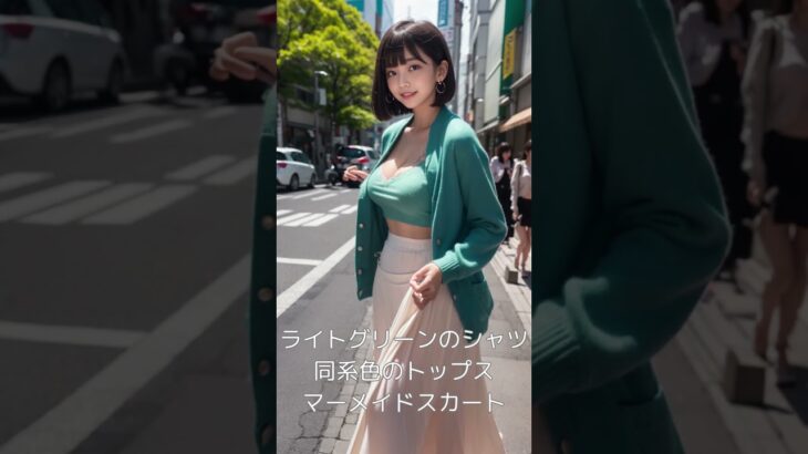 2024春夏コーデ、トレンドっぽいの着てみた[4K AI model lookbook] #fashion #beauty #aiart #trend