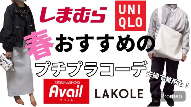 購入品紹介　春のおすすめコーデ　UNIQLO.しまむら.Avail.LAKOLE