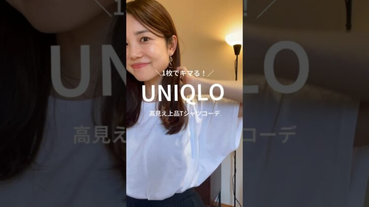 1枚でキマる！UNIQLO上品Tシャツコーデ🌼　#uniqlo #ユニクロ #150cmコーデ #低身長ファッション #30代コーディネート #夏コーデ #小柄コーデ #大人カジュアル